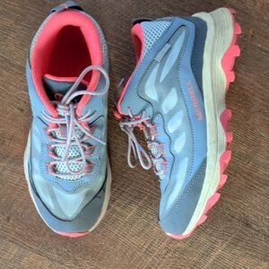 Merrell Gray and Pink Hiking Sneakers